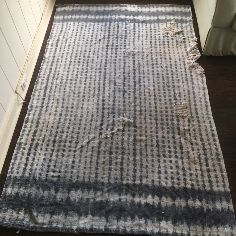 Boho screen print rug